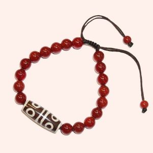 Браслет с бусиной Дзи 8 глаз Браслет с бусиной Дзи 8 глаз