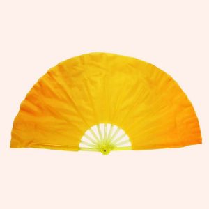 Китайский веер для танца желтый 80 см