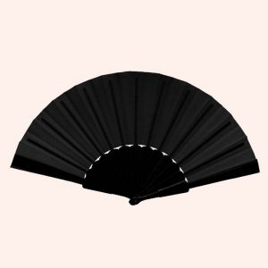 Китайский веер для танца черный