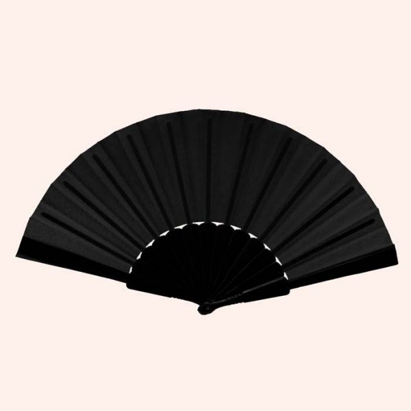 Китайский веер для танца черный