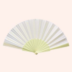 Китайский веер для танца кремовый