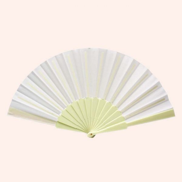Китайский веер для танца кремовый