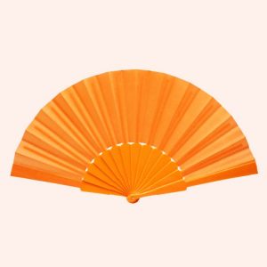 Китайский веер для танца оранжевый