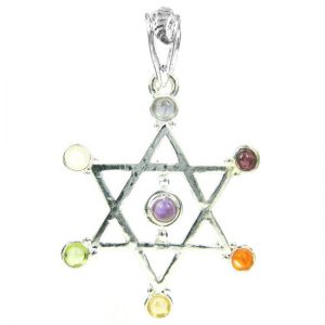Индийский амулет 7 чакр Звезда Давида Индийский амулет 7 чакр Звезда Давида