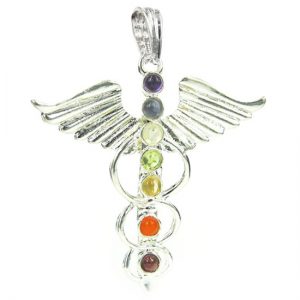 Индийский амулет 7 чакр Кадуцей Индийский амулет 7 чакр Кадуцей