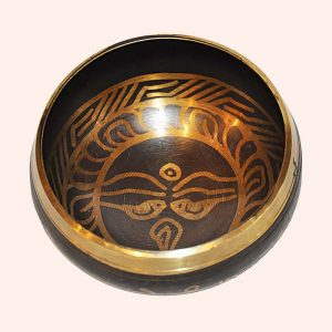 Поющая чаша 7 металлов Глаза Будды 10 см Поющая чаша 7 металлов Глаза Будды 10 см