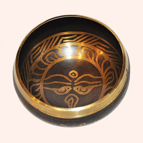 Поющая чаша 7 металлов Глаза Будды 10 см