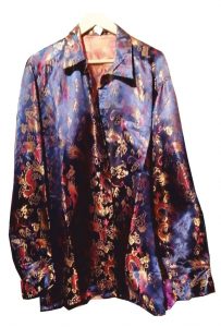 Синий пиджак из шёлка Синий пиджак из шёлка