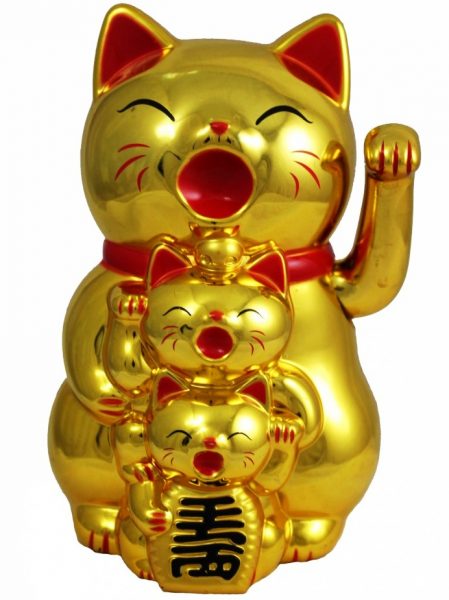 Манеки неко семья, золотистые