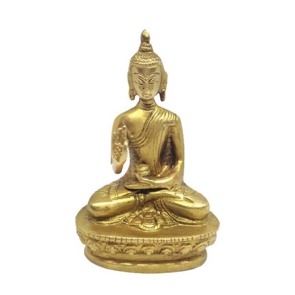 Великий Будда на лотосе из бронзы