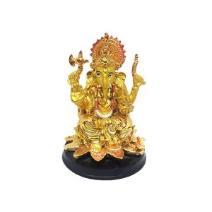 Ганеша Бог Богатства в Лотосе