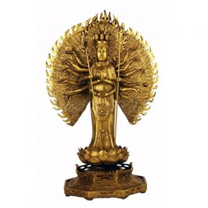 Многорукая Гуань Инь в лотосе Многорукая Гуань Инь в лотосе