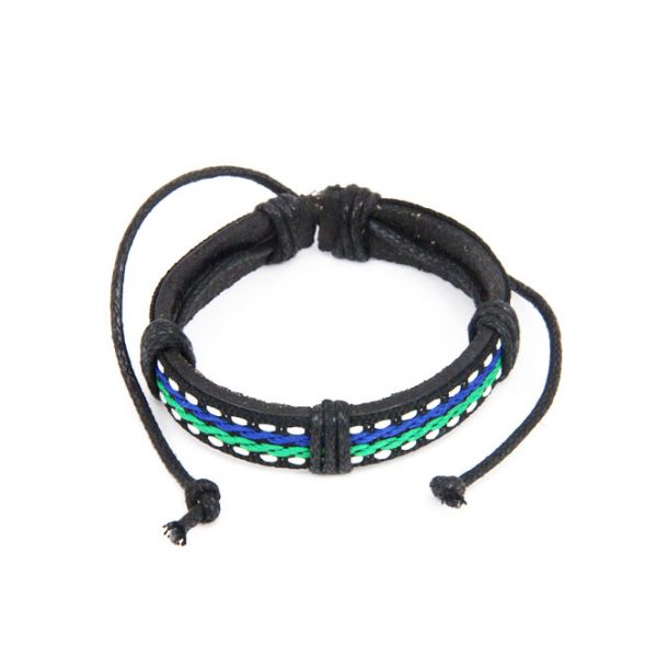 Браслет из натуральной кожи с орнаментом