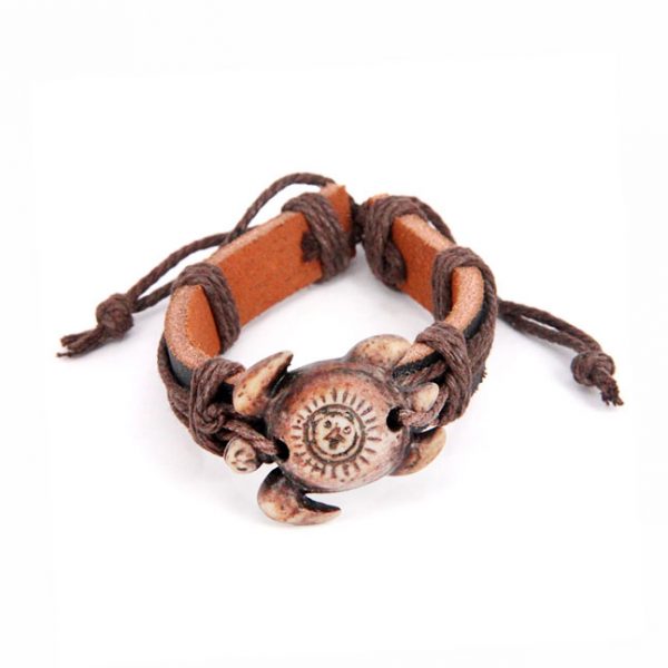 Кожаный браслет Черепаха