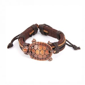 Браслет из кожи с черепахой Браслет из кожи с черепахой