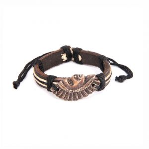 Браслет из кожи с индейцем Браслет из кожи с индейцем