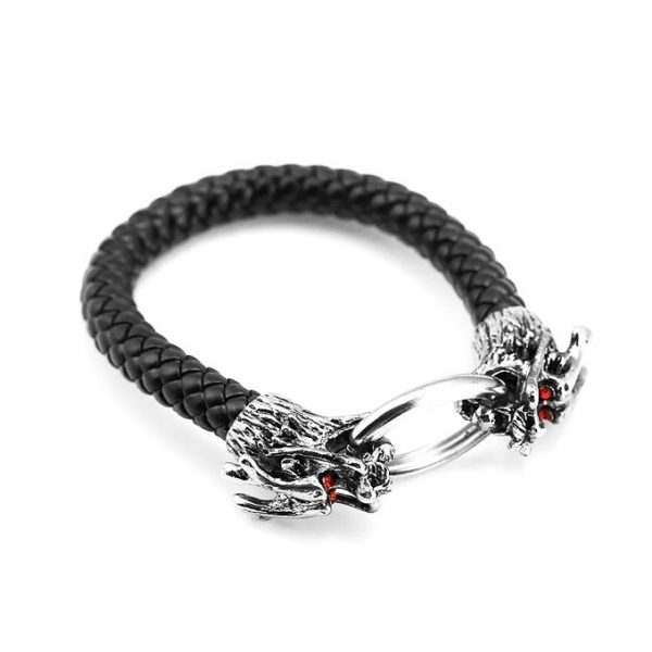 Кожаный браслет Драконы