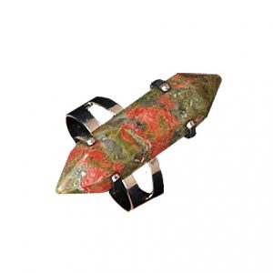 Кольцо с натуральным камнем Унакит безразмерное Кольцо с натуральным камнем Унакит безразмерное