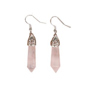 Серьги с Розовым Кварцем