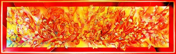 Батик панно Райские птицы 2м