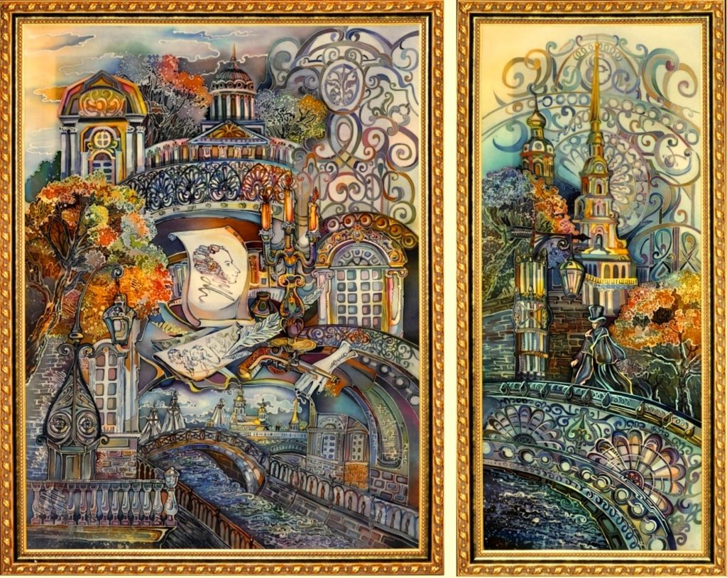 Диптих: Батик - Санкт-Петербург - Пушкин
