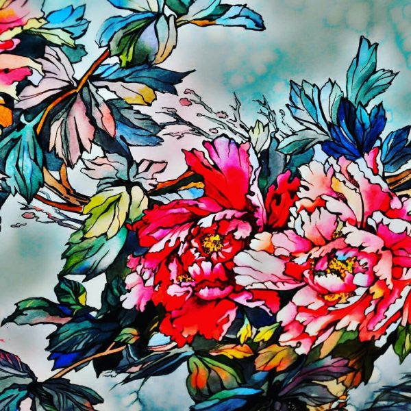 Картина Пионы акварель1