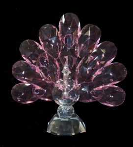 Хрустальный Павлин розовый