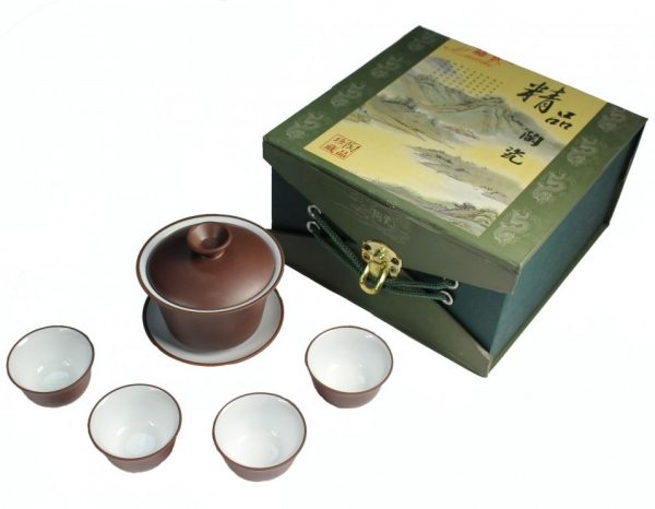 Чайный набор темно-коричневый1