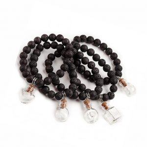 Браслет из вулканической лавы с флаконом Браслет из вулканической лавы с флаконом