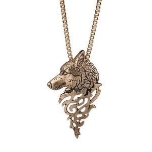 Кулон с цепочкой Волк