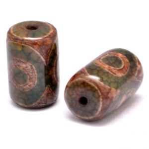 Тибетская бусина Дзи из натурального агата