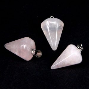 Маятник для биолокации конус розовый кварц Маятник для биолокации конус розовый кварц