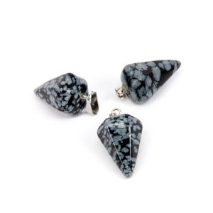 Маятник для биолокации конус обсидиан Маятник для биолокации конус обсидиан