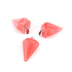 Маятник для биолокации конус розовый халцедон Маятник для биолокации конус розовый халцедон