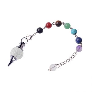 Большой маятник для биолокации Семь Чакр Кахолонг Большой маятник для биолокации Семь Чакр Кахолонг