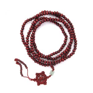 Четки буддийские Колесо жизни коричневые Четки буддийские Колесо жизни коричневые