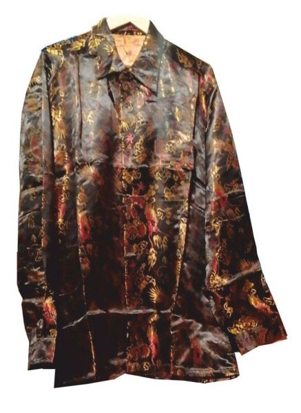 Китайский пиджак коричневый с драконами