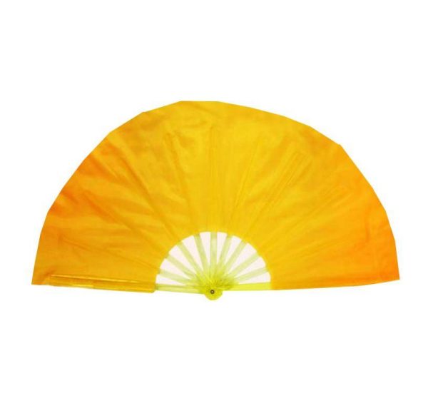 Веер однотонный желтый для танцев