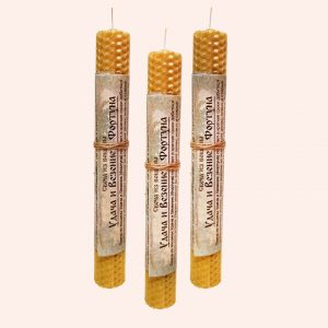 Свеча из вощины Удача и везение Фортуна