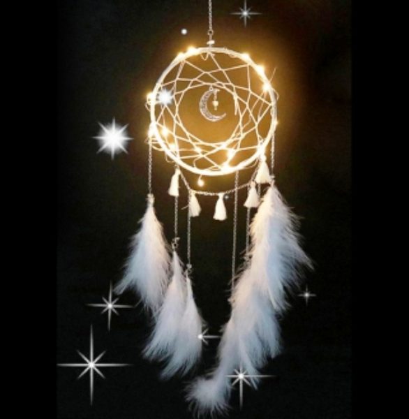 Ловец снов с подсветкой голубой