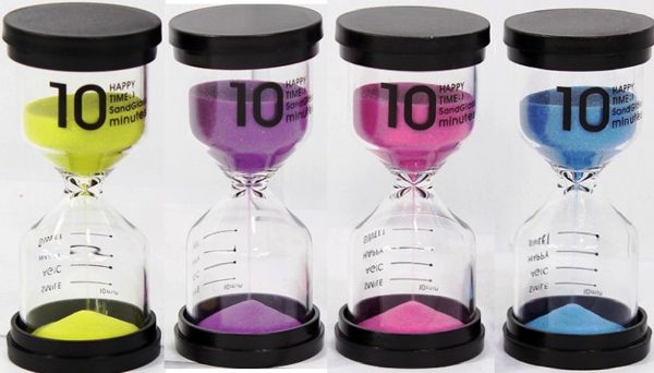 Песочные часы на 10 минут розовые 1