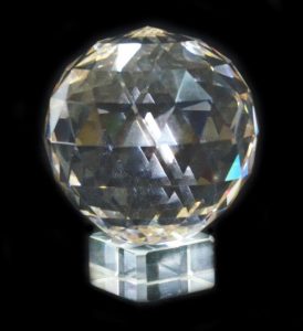 Большой хрустальный граненый шар