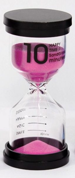 Песочные часы на 10 минут розовые