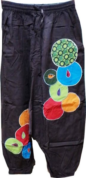 Шаровары чёрные с цветными кругами