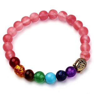 Браслет из розового кварца