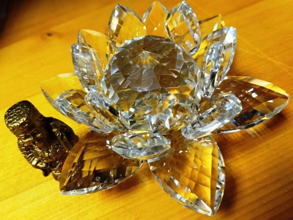 Хрустальный лотос 13 см