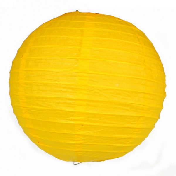 Бумажный фонарик желтый