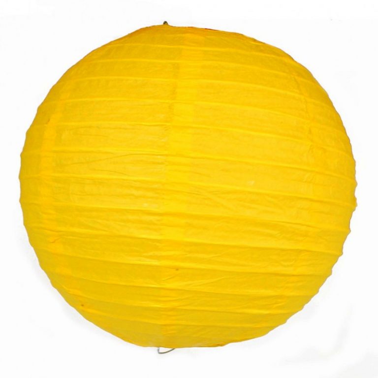Бумажный фонарик желтый купить в этническом интернет магазине