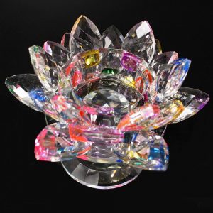 Подсвечник из хрусталя Лотос