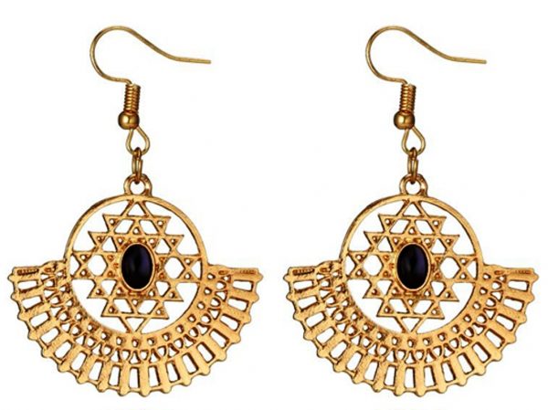 Серьги в этническом стиле из металла